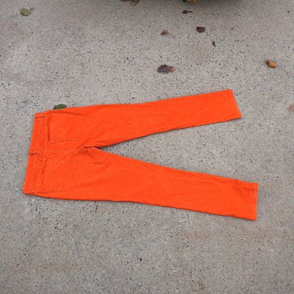 J.Crew Corduroy Jeans Size 31R Orange City Fit Straight Leg Fall Winter Pants - Picture 9 of 12
